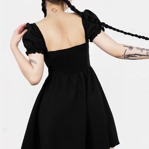 Disturbia UK Mortem Ruffle Mini Dress black